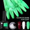 UR SUGAR Luminous Gel Top Coat Semi Permanent Glow In Dark Fluorescent Soak Off UV LED Color Gel Nail Varnish Nails for Manicure