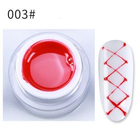 6ml a bottle Nail Art Stretch Drawing Nail Art DIY Painted Phototherapy Painting Flower Glue Silk Nail Polish Gel (Color: 003#)