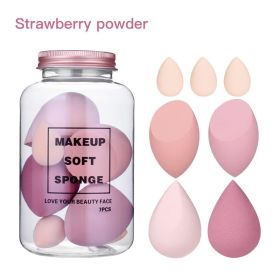 7Pcs Makeup Sponge Set Face Beauty Cosmetic Powder Puff for Foundation Cream Concealer Make Up Blender Tools Sponge â€“âˆ«â€“Ã¦â€”Ã…â€“Âºâ€“Âµâ€”Ã‡â€“âˆâ€“âˆ«â€“âˆž (Color: Strawberry powder)