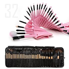 Sculptor 32 Piece High Quality Wooden Makeup Brush Set (Color: White)