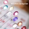 AS 15ml 30 Colors Solid Colour Gel Polish Set Shiny Cat Eye Nail Gel Polish Starry Sky Effect Gel UV Gel Varnish Bright Silver Enamel Lacquer Soak off